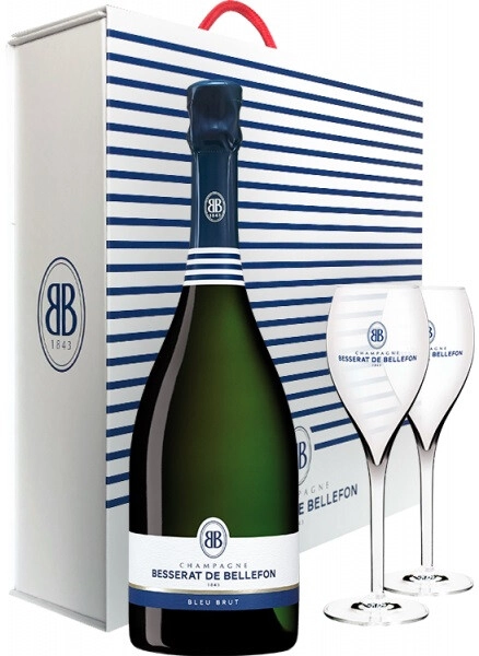 Besserat De Bellafon gift set with two glasses