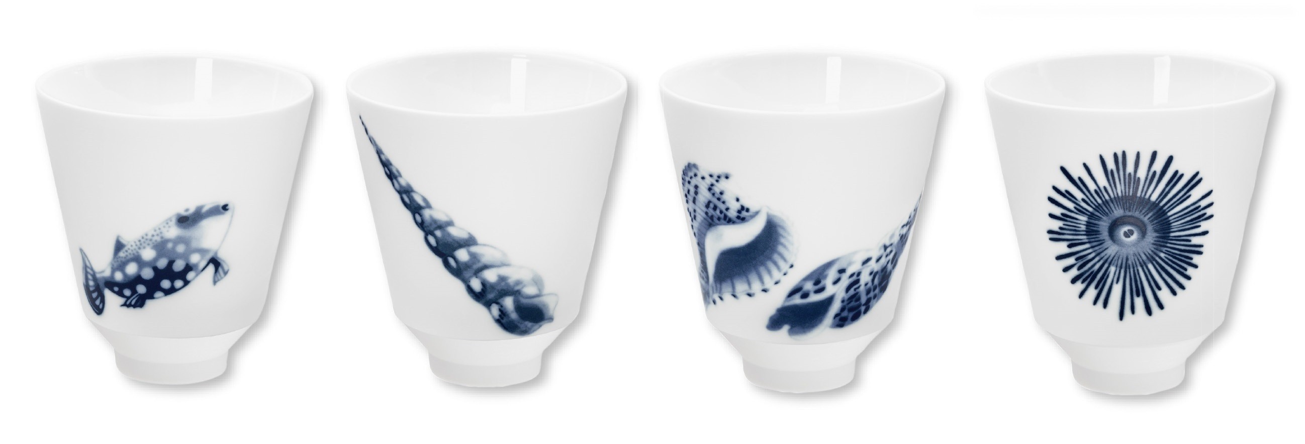 ,,Ocean" Mediterrane Becher 4-er Set